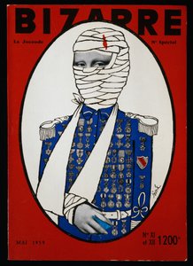 Mona Lisa, Titelblatt der Sonderausgabe des Bizarre-Magazins, Paris, Libreries des Tuileries, Mai 1959, Frankreich, 20. Jahrhundert