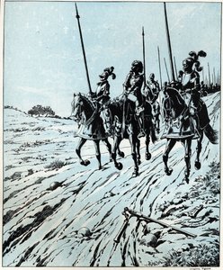 Alles ist verloren, für die Ehre von François I. (1494 - 1547) an seine Mutter nach der Niederlage in der Schlacht von Pavia 1525 gegen Karl V. Illustration von Job (Jacques Marie Gaston Onfray und Breville) (Jacques-Marie) (1858-1931) von pseudonym for Onfray de Breville Jacques Job