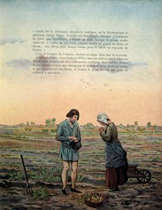 Geschichte Frankreichs im Mittelalter: König Ludwig XI. genannt der Kluge (1423-1483) etabliert das Gebet des Angelus. Illustration von Jacques Marie Gaston Onfray de Bréville dit JOB (1858-1931) von pseudonym for Onfray de Breville Jacques Job