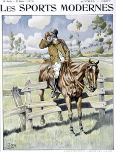 Reiten: „die Panne“ - Job-Aquarell, in „moderne Sportarten“ von pseudonym for Onfray de Breville Jacques Job