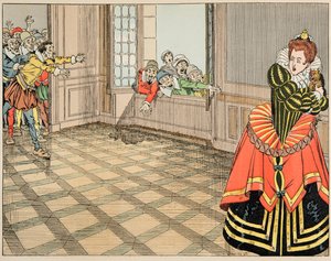 Illustration aus dem Buch „Le bon roy Henri“: Die Herzogin von Montpensier