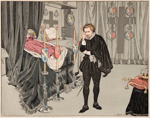 Illustration aus dem Buch „Le bon roy Henri“, illustriert von Jacques Marie Gaston Onfray de Breville dit JOB (1858-1931): Am 9. Juni von pseudonym for Onfray de Breville Jacques Job