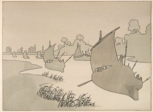 Illustration aus dem Buch „Le bon roy Henri“: Der Herzog von Parma versucht Paris per Boot zu versorgen von pseudonym for Onfray de Breville Jacques Job