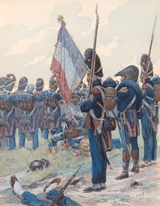 Jacques Marie Gaston Onfroy de Breville dit JOB (1858-1931) - Das letzte Karree bei Waterloo (18. Juni 1815), Privatsammlung