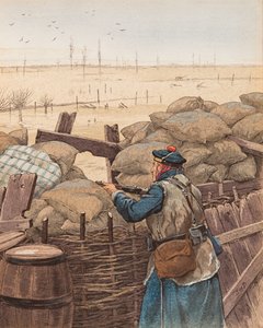 Le fusilier marin (Marinegewehr in einem Graben während des Ersten Weltkriegs)
