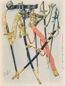 Jacques Marie Gaston Onfroy de Breville dit JOB (1858-1931) - Uniformen der französischen Truppen zu allen Zeiten: Die Waffen der Generalstäbe, Regelung des Jahres XII, Privatsammlung