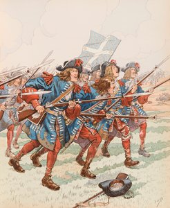 Jacques Marie Gaston Onfroy de Breville dit JOB (1858-1931) - Das erste Bajonett (Militärischer Angriff zur Zeit von Ludwig XIII.)