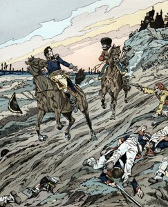 Leopold Hugo gibt einem Feind, der ihn töten will, einen Drink von pseudonym for Onfray de Breville Jacques Job