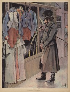 Alte Kleider! Alte Streifen! (Farblitho) von pseudonym for Onfray de Breville Jacques Job