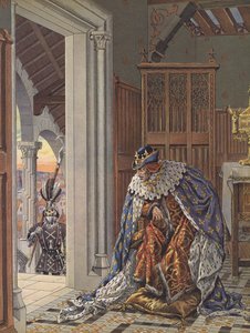 Der alte König Ludwig XI. von Frankreich fürchtet den Tod von pseudonym for Onfray de Breville Jacques Job