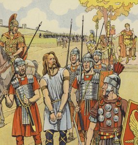 Vercingetorix ergibt sich Julius Caesar, 52 v. Chr. von pseudonym for Onfray de Breville Jacques Job