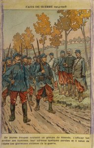 Erster Weltkrieg: Ehrung der Verwundeten (Illustration) von pseudonym for Onfray de Breville Jacques Job