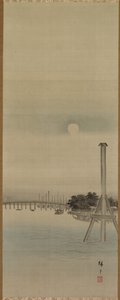 Nachtszene am Sumida-Fluss von studio of Utagawa Hiroshige