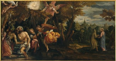Taufe und Versuchung Christi, ca. 1582 von Veronese