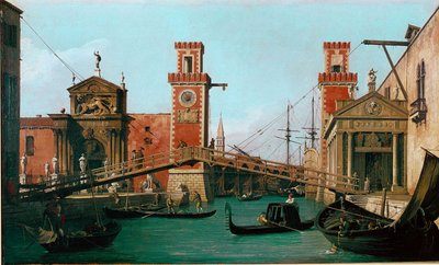 Die Arsenalbrücke in Venedig von Canaletto