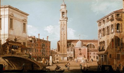 Ansicht des Campo dei Santi Apostoli in Venedig von Canaletto