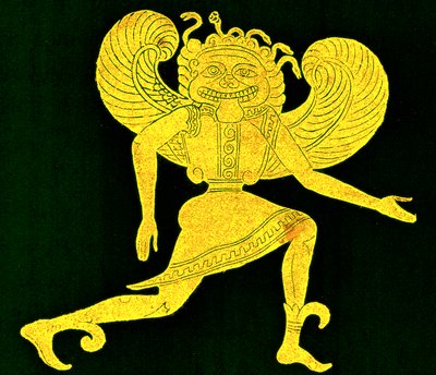 Etruskische Gorgone, aus dem Campana-Museum, Illustration aus 