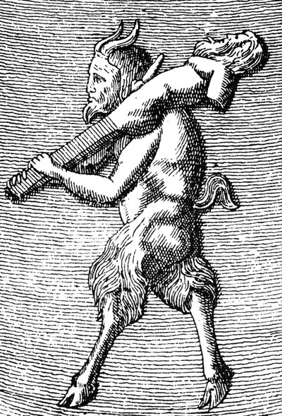 Satyr trägt einen Hermen, (Detail) von (after) English School
