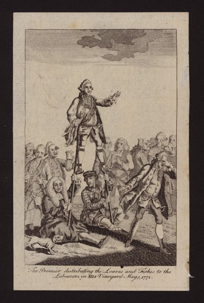 Der Premier verteilt die Brote und Fische an die Arbeiter in seinem Weinberg, 9. Mai von (after) English School