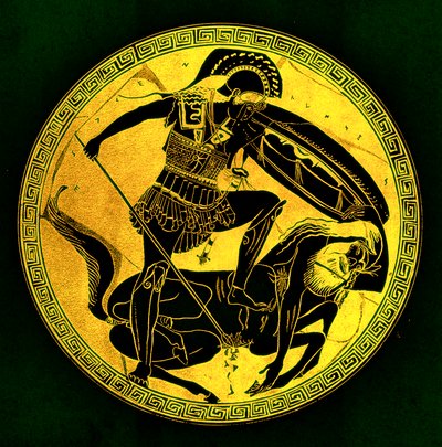 Krieger und Zentaur, Illustration aus 