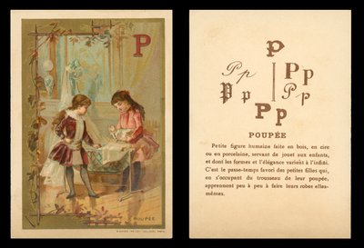 Kinder spielen mit Puppen von (after) French School