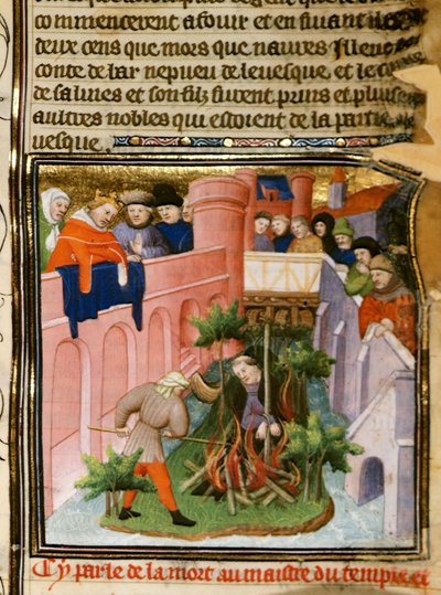 Verbrennung des Meisters der Templer, aus 