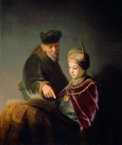Ein junger Gelehrter und sein Tutor, ca. 1629-30 von studio of Rembrandt Harmensz. van Rijn