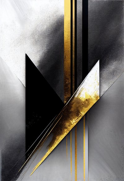 Abstrakte schwarze & goldene Streifen & Linien Hintergrund von F. Abderrahim