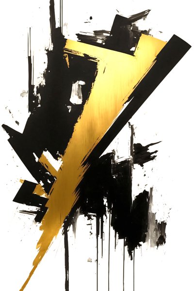 Gold Schwarz Malerei von F. Abderrahim