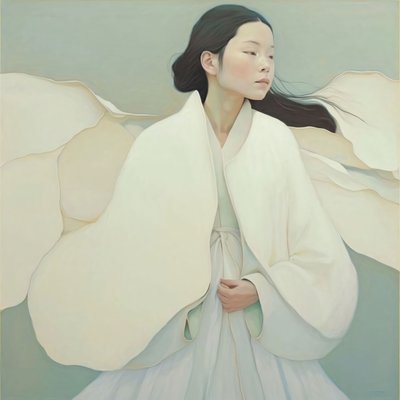 Japanische Frau im traditionellen Kimono von F. Abderrahim