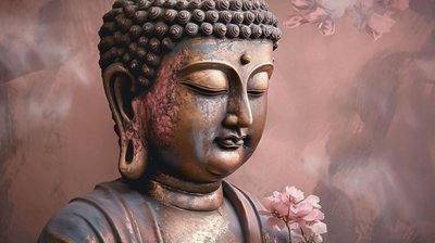 Friedlicher Buddha auf Lotus von F. Abderrahim
