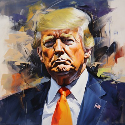 Acryl Donald Trump Malerei von F. Abderrahim