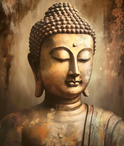 Fotorealistischer Buddha in Meditation von F. Abderrahim