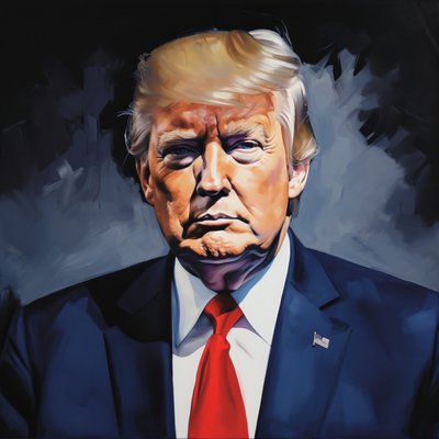 Acryl Donald Trump Politik Kunst von F. Abderrahim