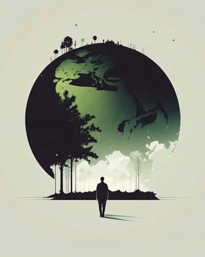 Abstrakter minimalistischer vereinter Welt von F. Abderrahim