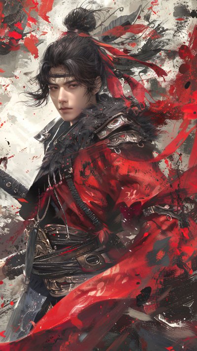 Samurai im Graffiti-Wildstil von F. Abderrahim