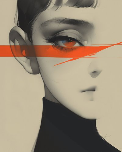 Skizze eines Jungen, Manga-Stil von F. Abderrahim