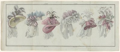 Magasin des Modes Nouvelles Françaises et Anglaises, 20. Juli 1787, 25. Heft, 2. Jahr, Pl. einzigartig von A.B. Duhamel