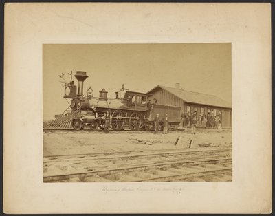 Wyoming Station Lokomotive 23 auf Hauptstrecke [Wyoming] von A.J. Russell