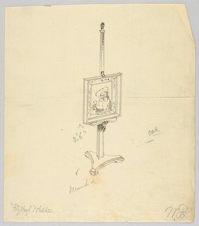 Entwurf für eine Eichenmalstaffelei von A.N. Davenport Co.