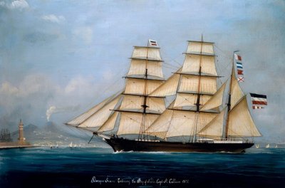 Barque Sirene Entering the Bay of Naples, Capt. A. Calliess von A. Calliess