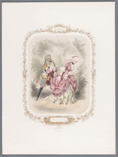Verliebter junger Mann verehrt eine Frau (Serie: Woche der Liebe) von A. Charpentier