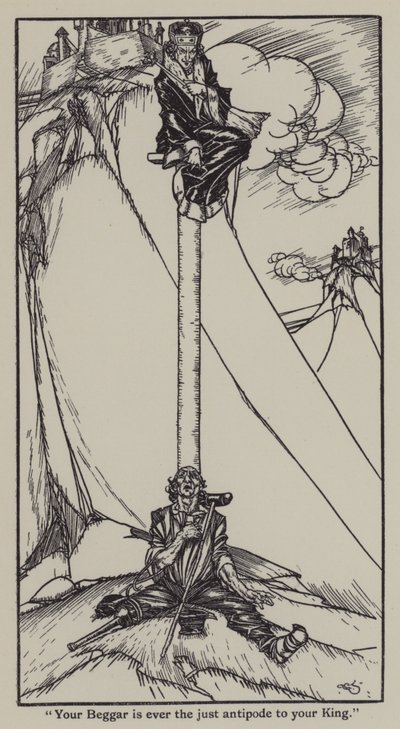 Illustration für The Essays of Elia von Charles Lamb (Lithografie) von A. Garth Jones