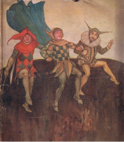 Rückseitiges Umschlagdesign, aus Tales from Shakespeare, veröffentlicht von Ward Lock & Co Ltd, 1930-40er Jahre von A. Jackson