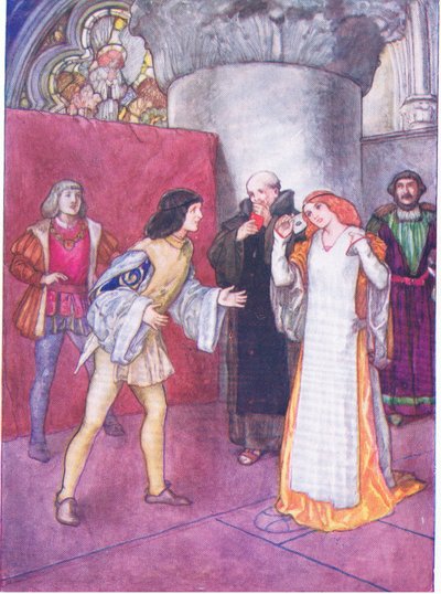 Als sie ihre Maske abnahm, stellte sich heraus, dass die unbekannte Dame keine Nichte war (wie dargestellt) (Viel Lärm um nichts) von A. Jackson