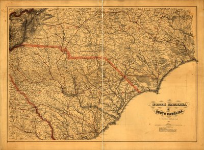 633.600. LC Civil War Maps (2. Aufl.), 305a.4 Allgemeine Karte. Die bei der Erstellung der Karte verwendeten Behörden sind unter dem Titel aufgeführt. Staatsnamen, Grenzen und Eisenbahnen sind in Rot überdruckt. Beschreibung aus veröffentlichter Bibliograp von A. Lindenkohl