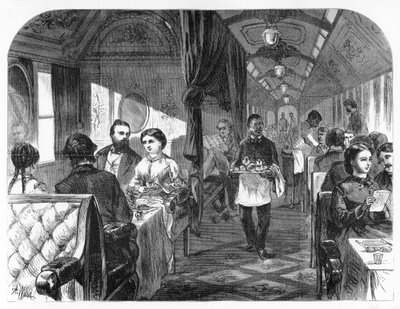 Palace Hotel Wagen, Union Pacific Railroad, ca. 1870 von A. R. Ward