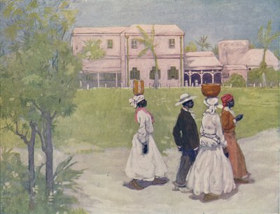 Schwarzer geht zur Arbeit, Barbados, 1916 von A. S. Forrest