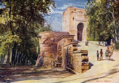 Die Alhambra, Tor der Gerechtigkeit und der Kaiserbrunnen von A. Trevor Haddon