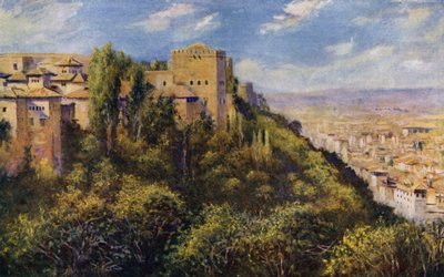 Blick auf Granada und die Alhambra von A. Trevor Haddon